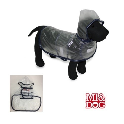 Capa de chuva impermeável transparente para cães