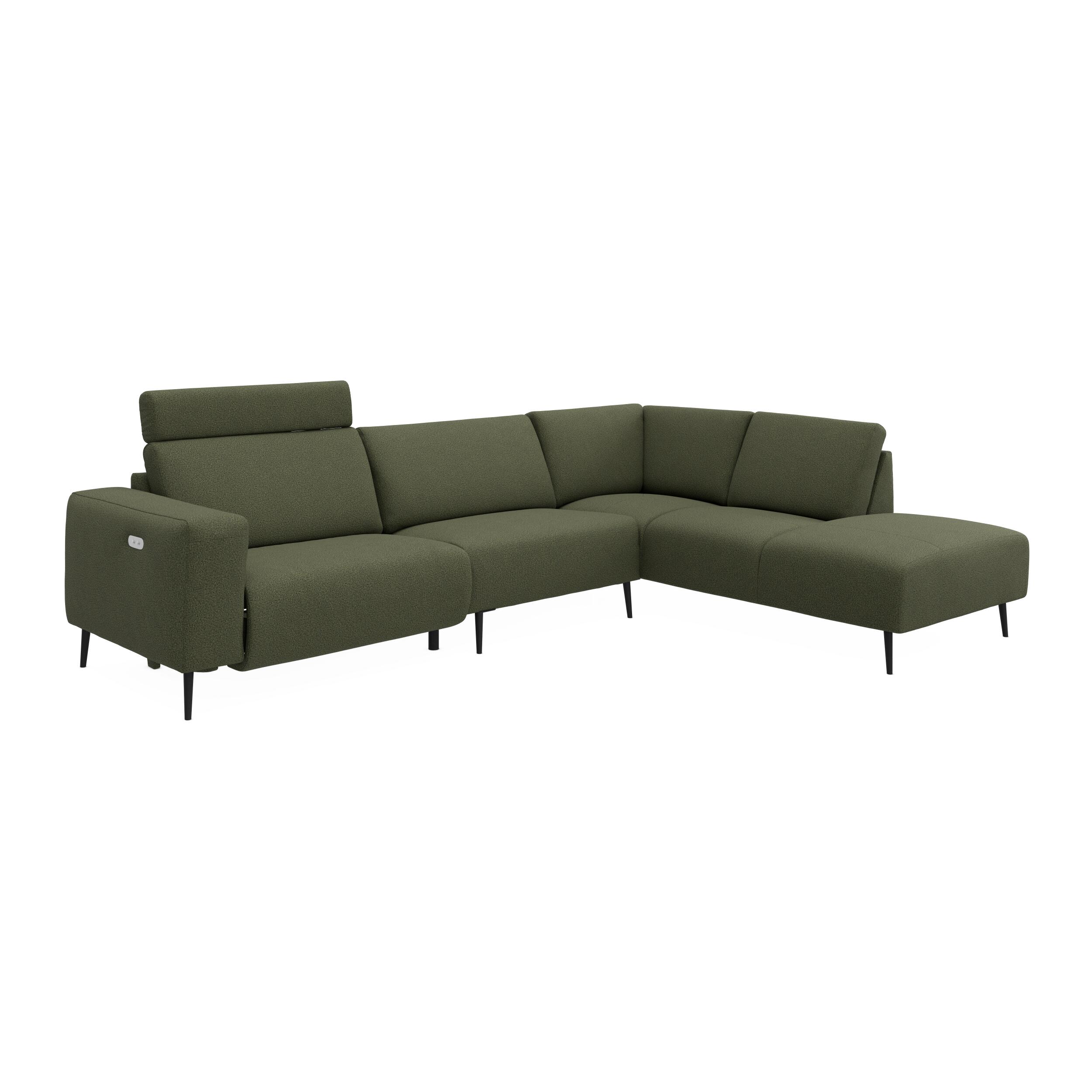 Remus højrevendt sofa med pufafslutning