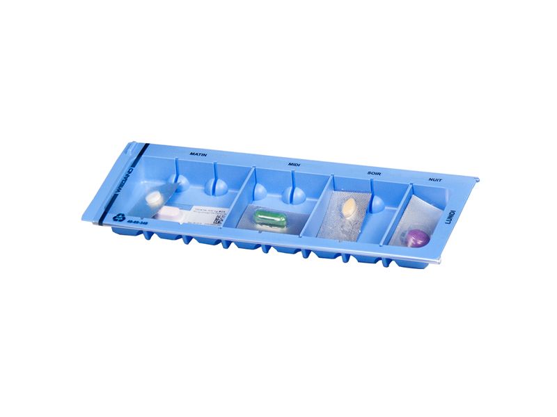 Wiegand Wochenpillenspender Weekbox Set M-Flex 7 Tage deuts Medikamentenbox mit 7 Einlagen à 4-8 Fächer