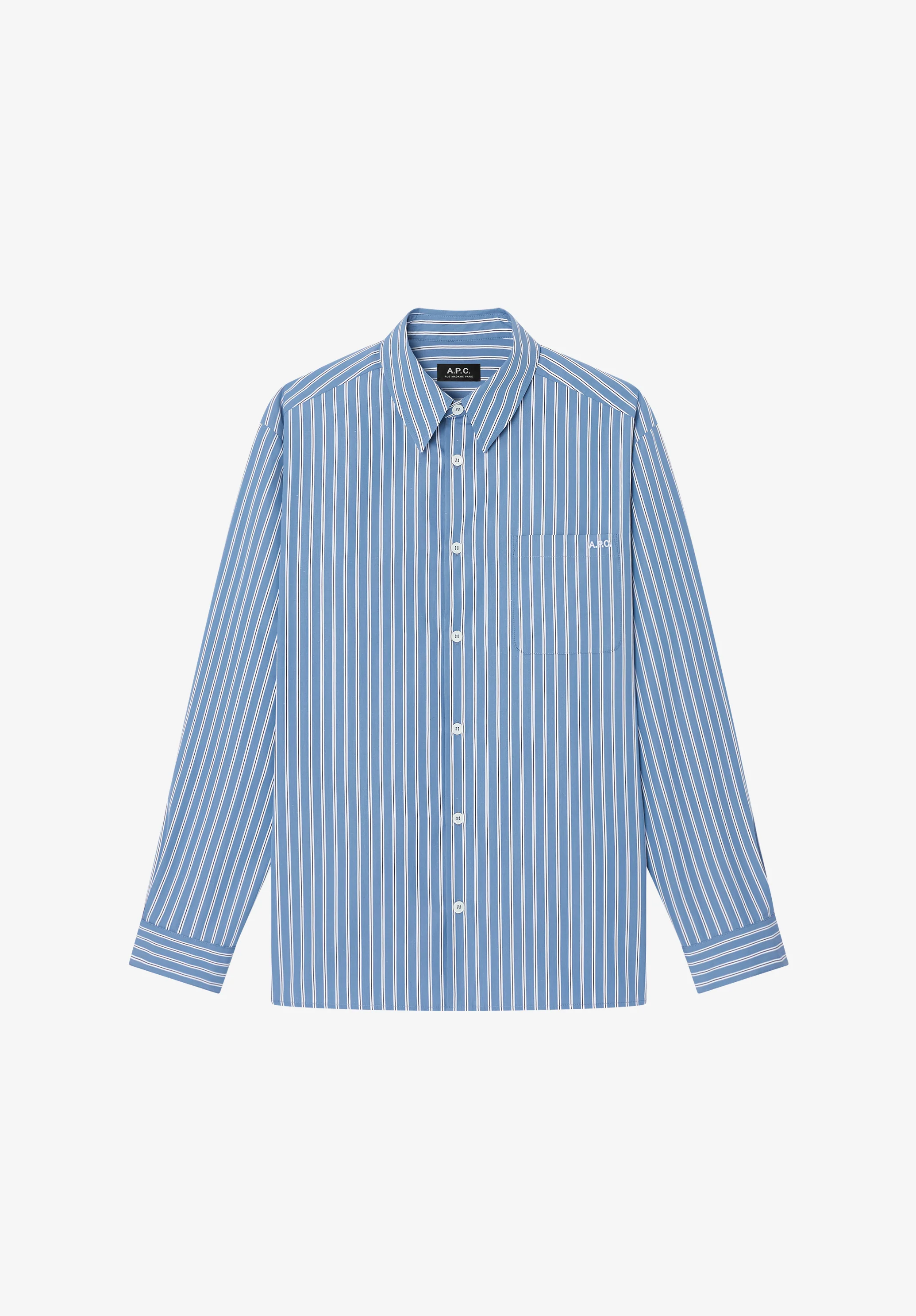 chemise malo logo - Bleu acier
