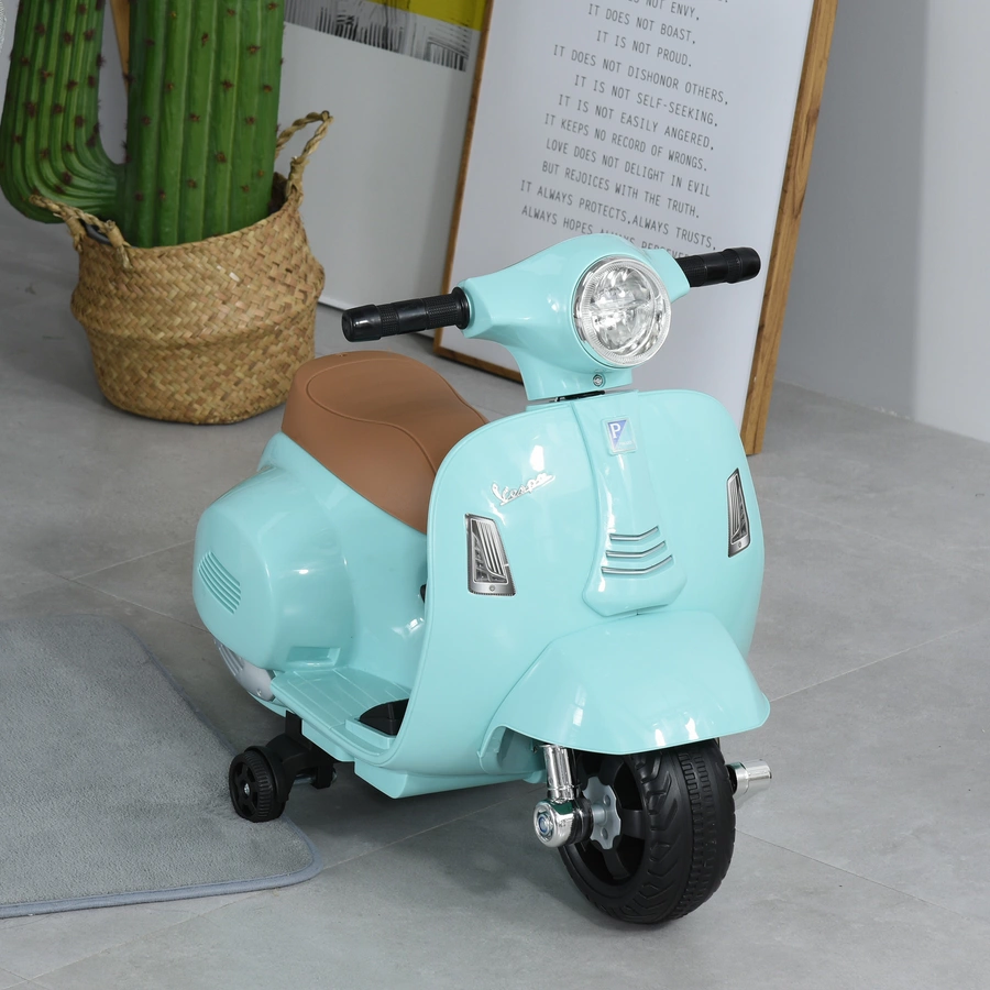 HOMCOM Elektrisches Kindermofa im Vespa Stil grün