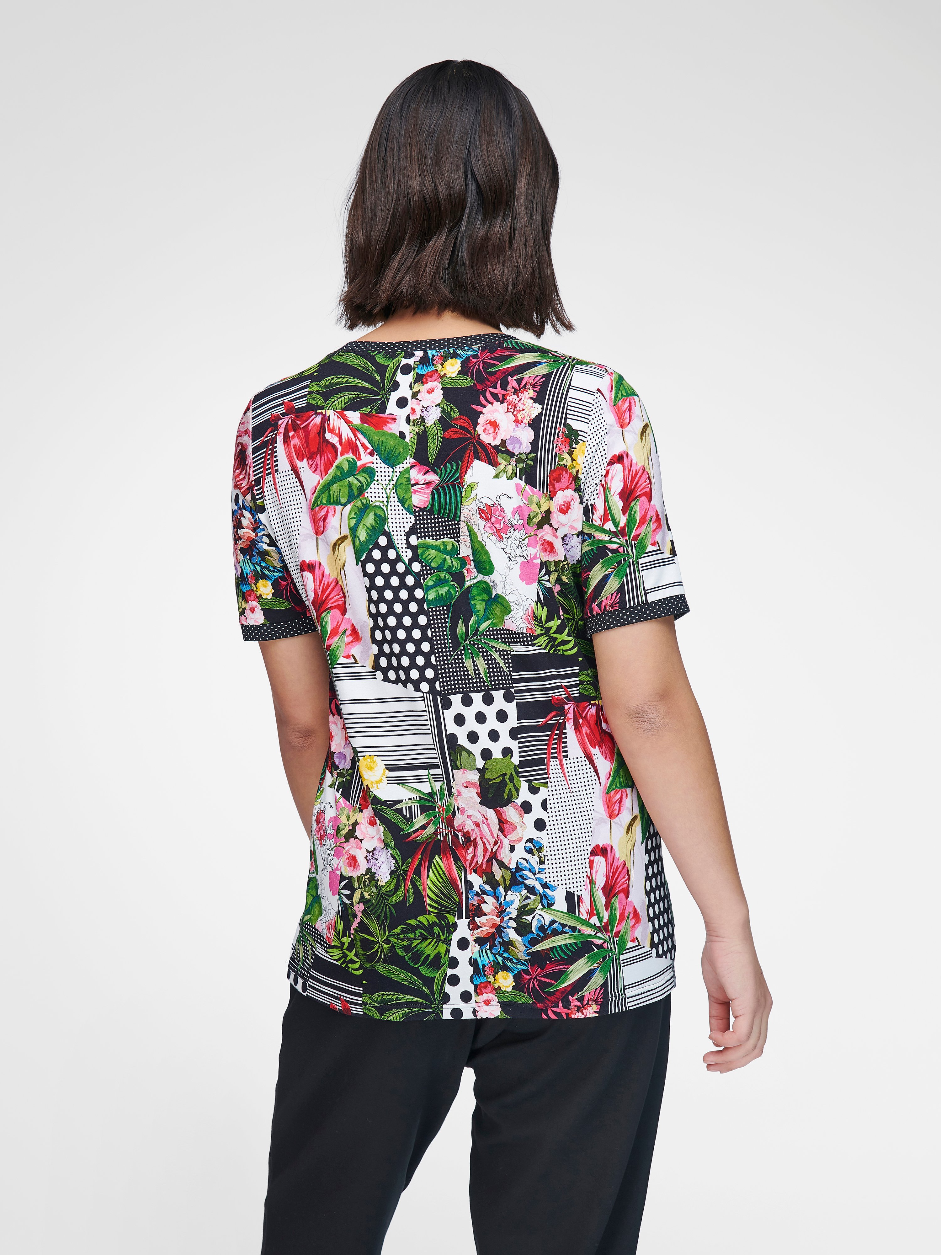 Rundhals-Shirt mit 1/2-Arm