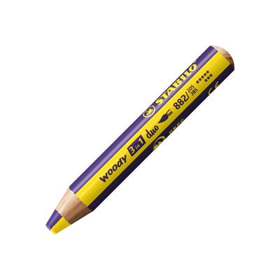 STABILO woody 3 in 1 duo - Crayon de couleur - jaune/violet