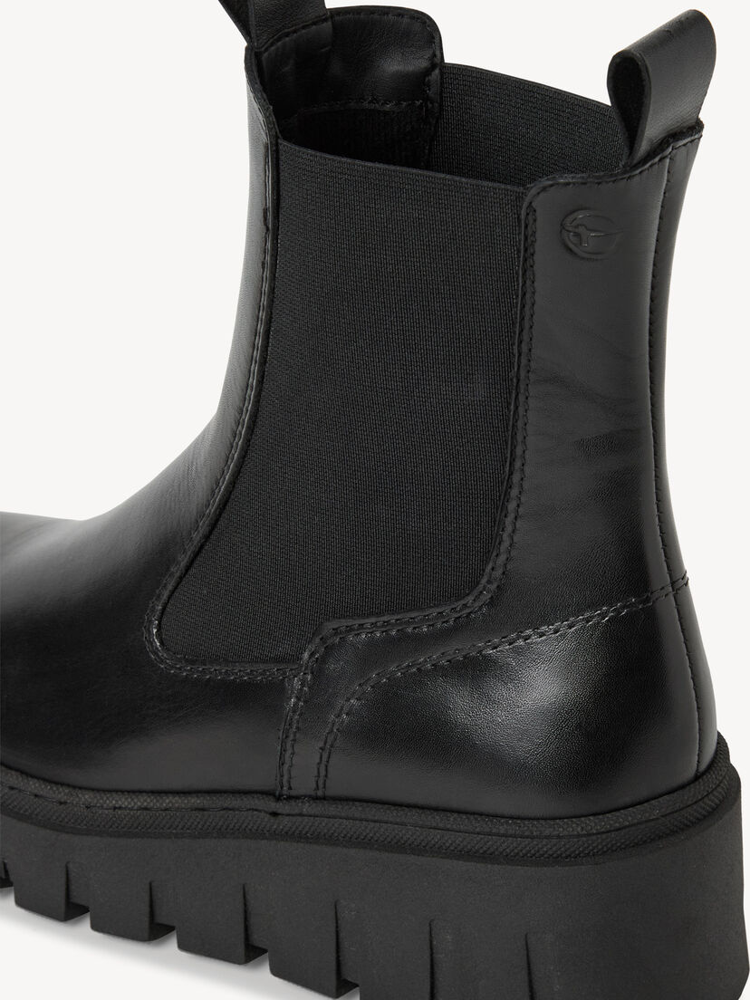 Leren Chelseaboot - zwart