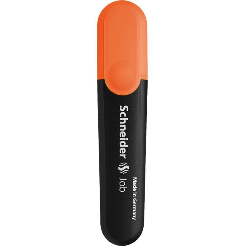 Surligneur schneider job pointe biseautee rechargeable avec maxx 660 refill station  resiste evaporation orange