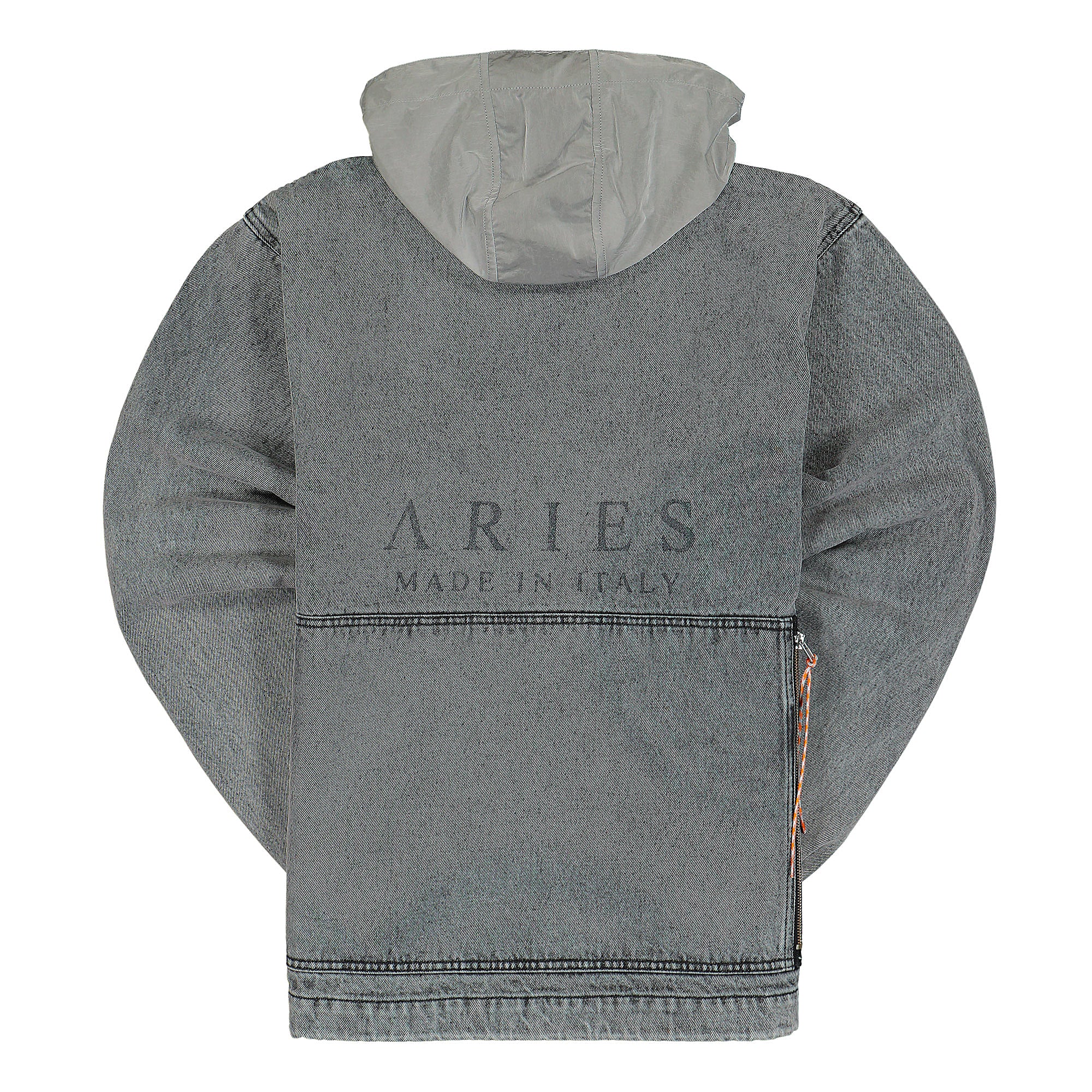 Aries<br>Nylon Hooded Denim Jacket