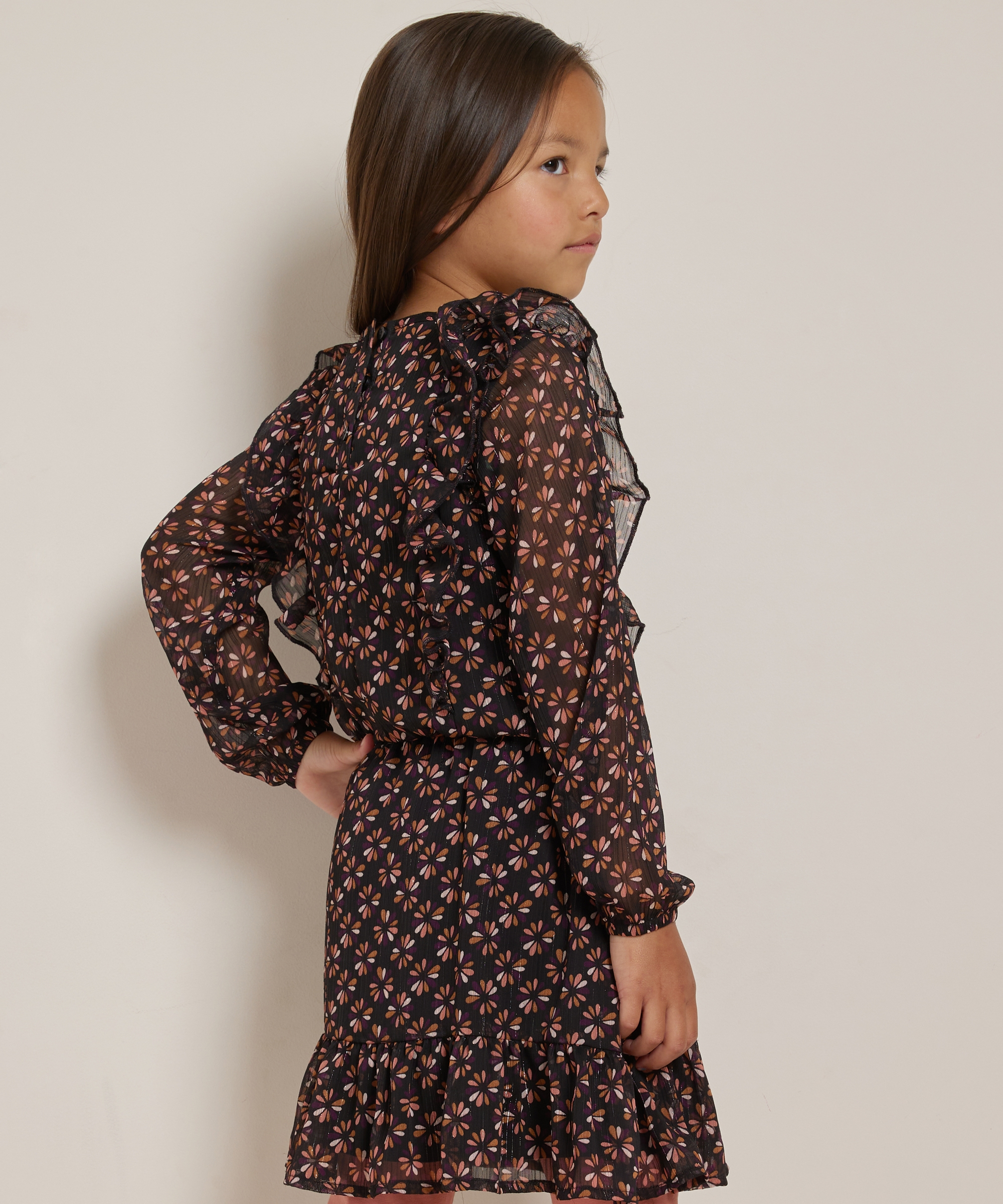 ruche jurk met all-over print