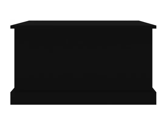 Boîte de rangement noir 70x40x38 cm bois d'ingénierie
