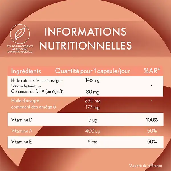 Oenobiol Complément Alimentaire Derma Expert Omega 3 et 6 - 30 Capsules Végétales