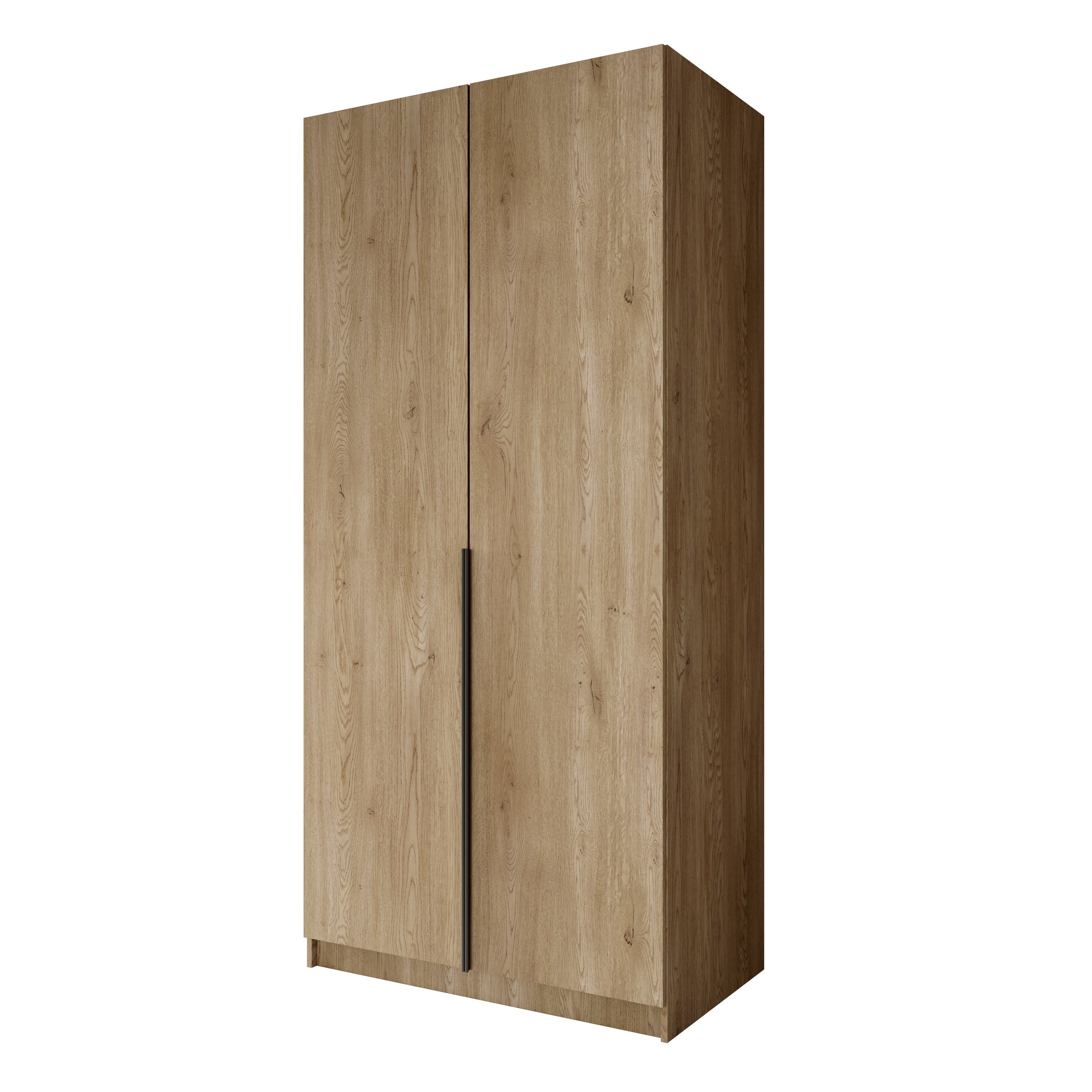 Meubella - Kledingkast Bruno - Eiken - 100 cm