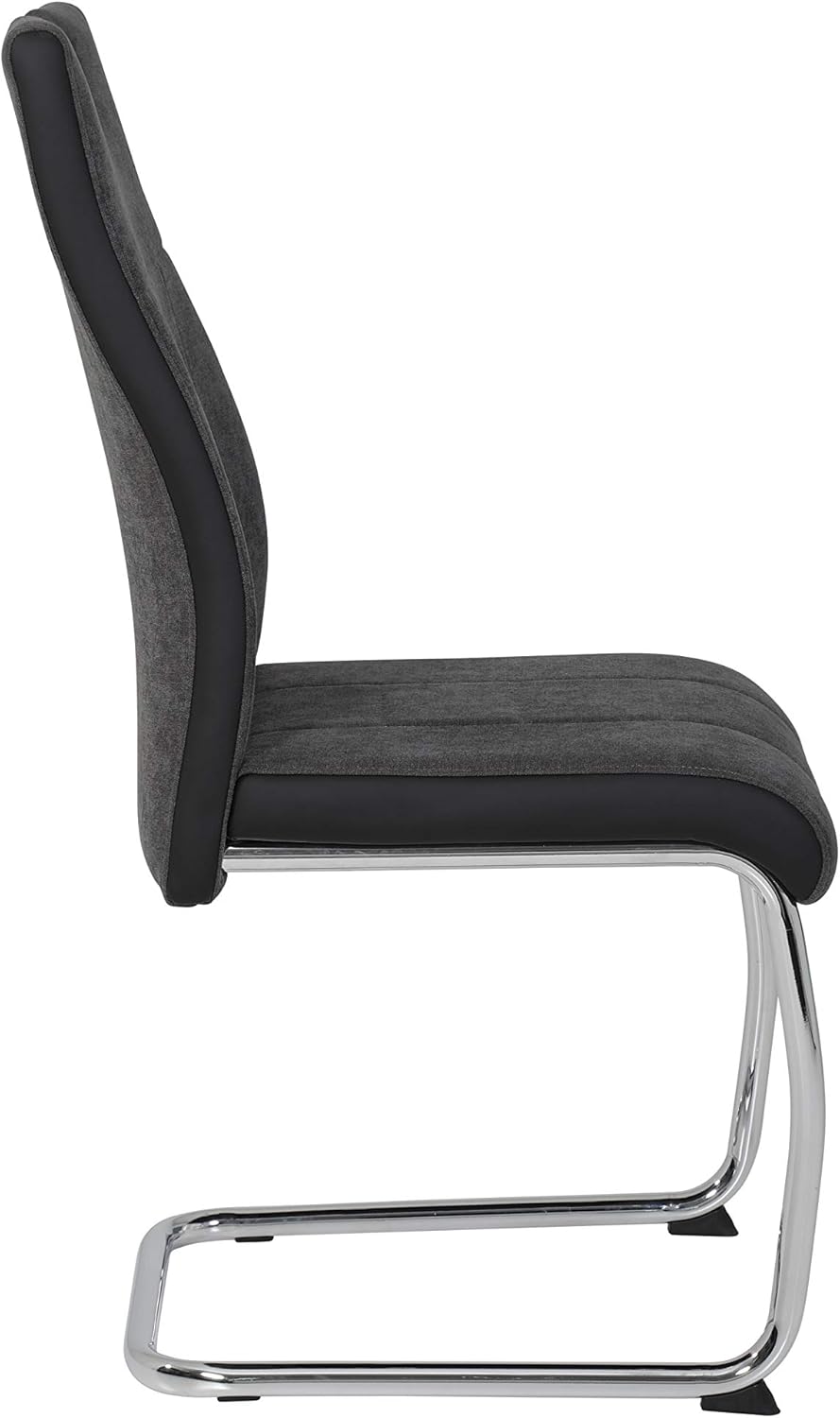 Hela Tische, 5-TLG Essgruppen Alina, Säulentisch Sanremo Eiche 120-180x80cm und 4x Schwingstuhl Anthrazit, Metallgestell Chrom