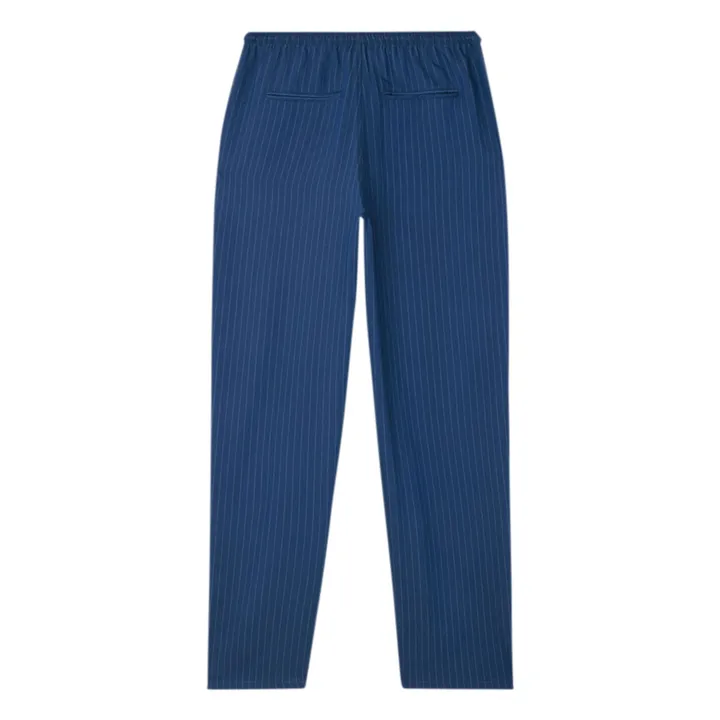 American Vintage Pantalon Rayé Okyrow | Bleu marine