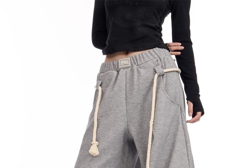 rinkoplan - Hoge taille effen wijde broek
