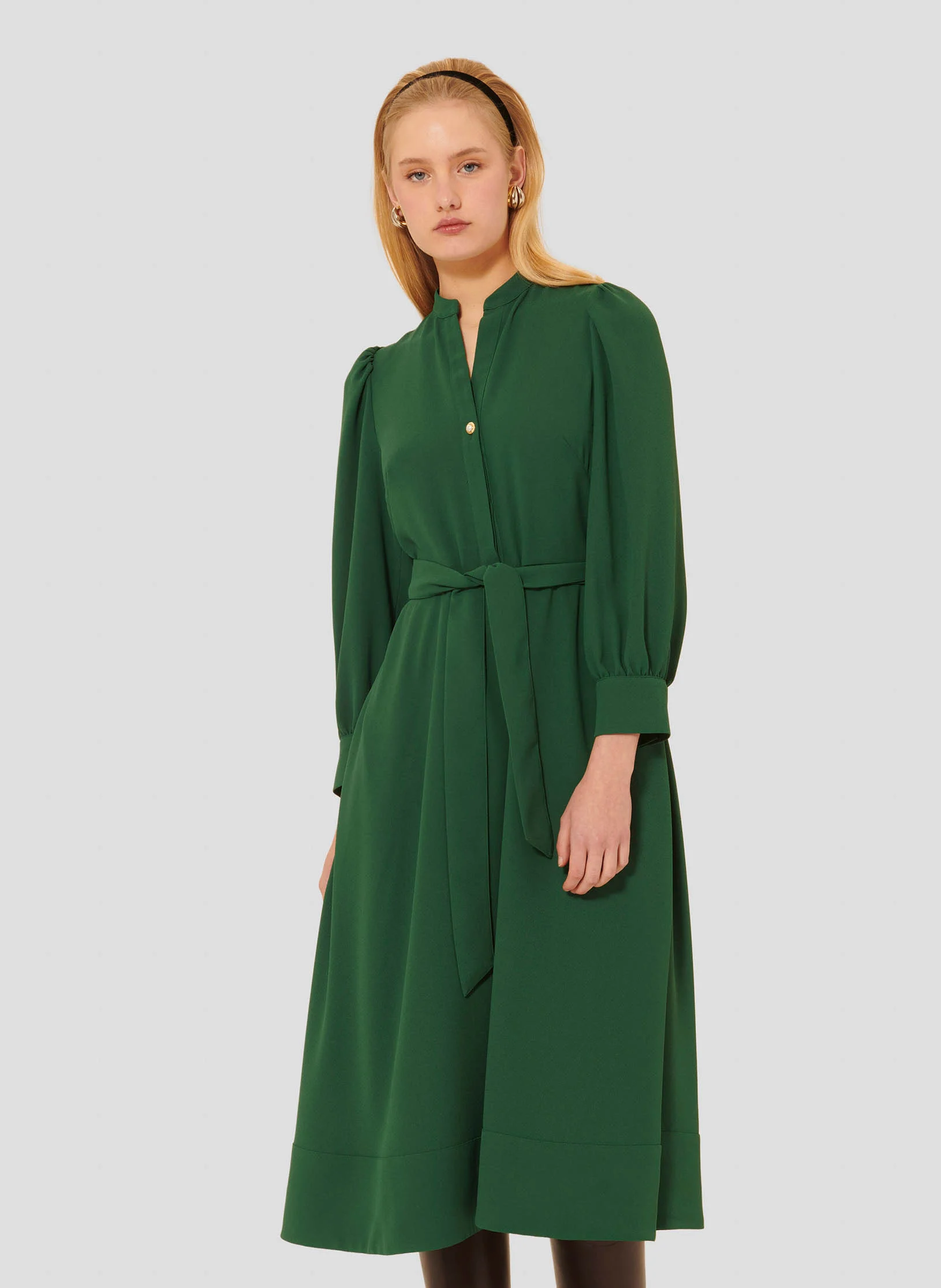 RIVOLTINA - Robe longue col V | Vert