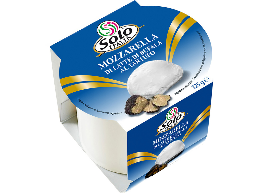 QUEIJO MOZZARELLA DI BUFALA COM TRUFAS SOLO ITALIA 125G