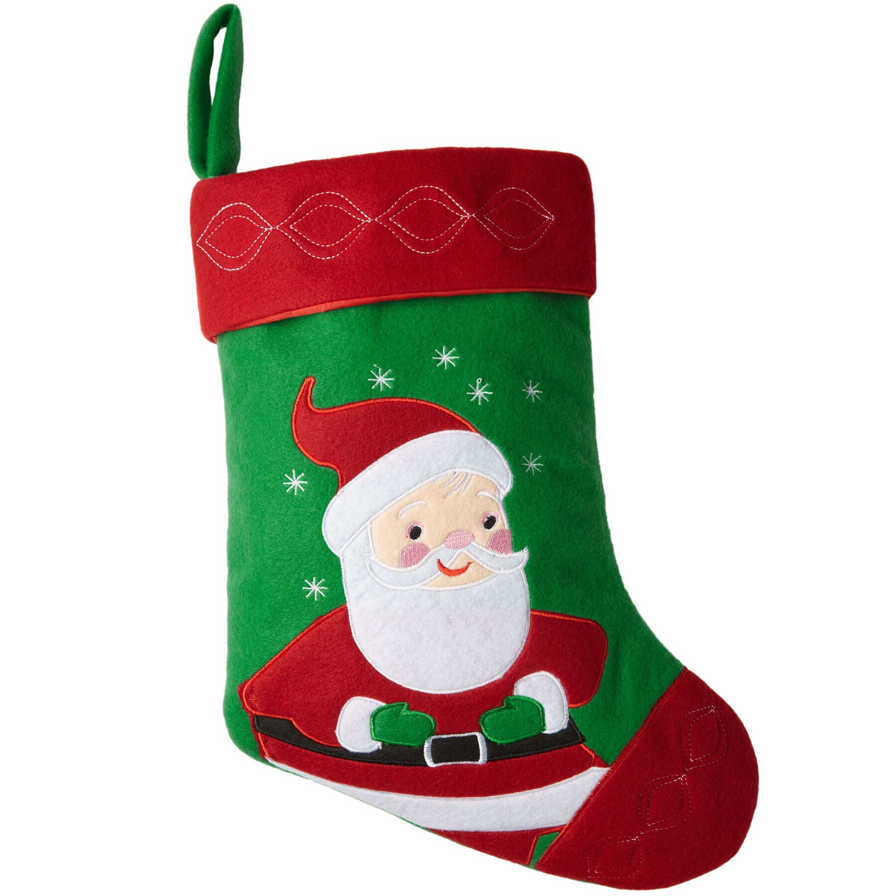 tectake® Nikolausstiefel mit Weihnachtsmann-Motiv