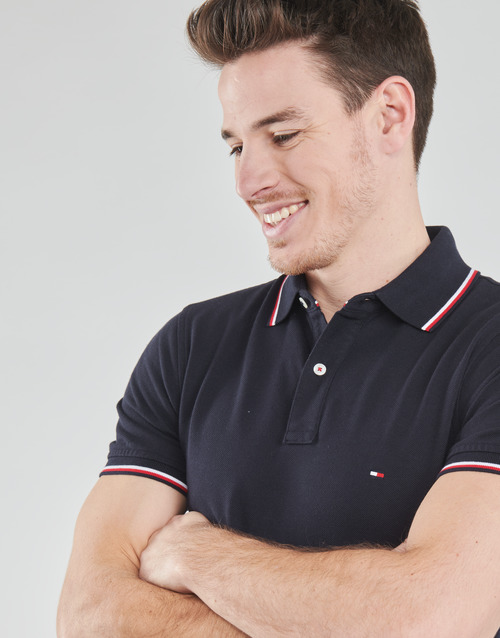 Tommy Hilfiger - TOMMY TIPPED SLIM POLO Marino