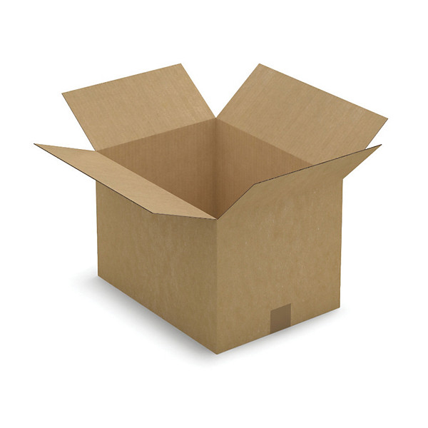 Caisse carton simple cannelure brune 40x30x27 cm, lot de 25