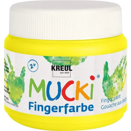 MUCKI Fingerfarbe, gelb, 150 ml