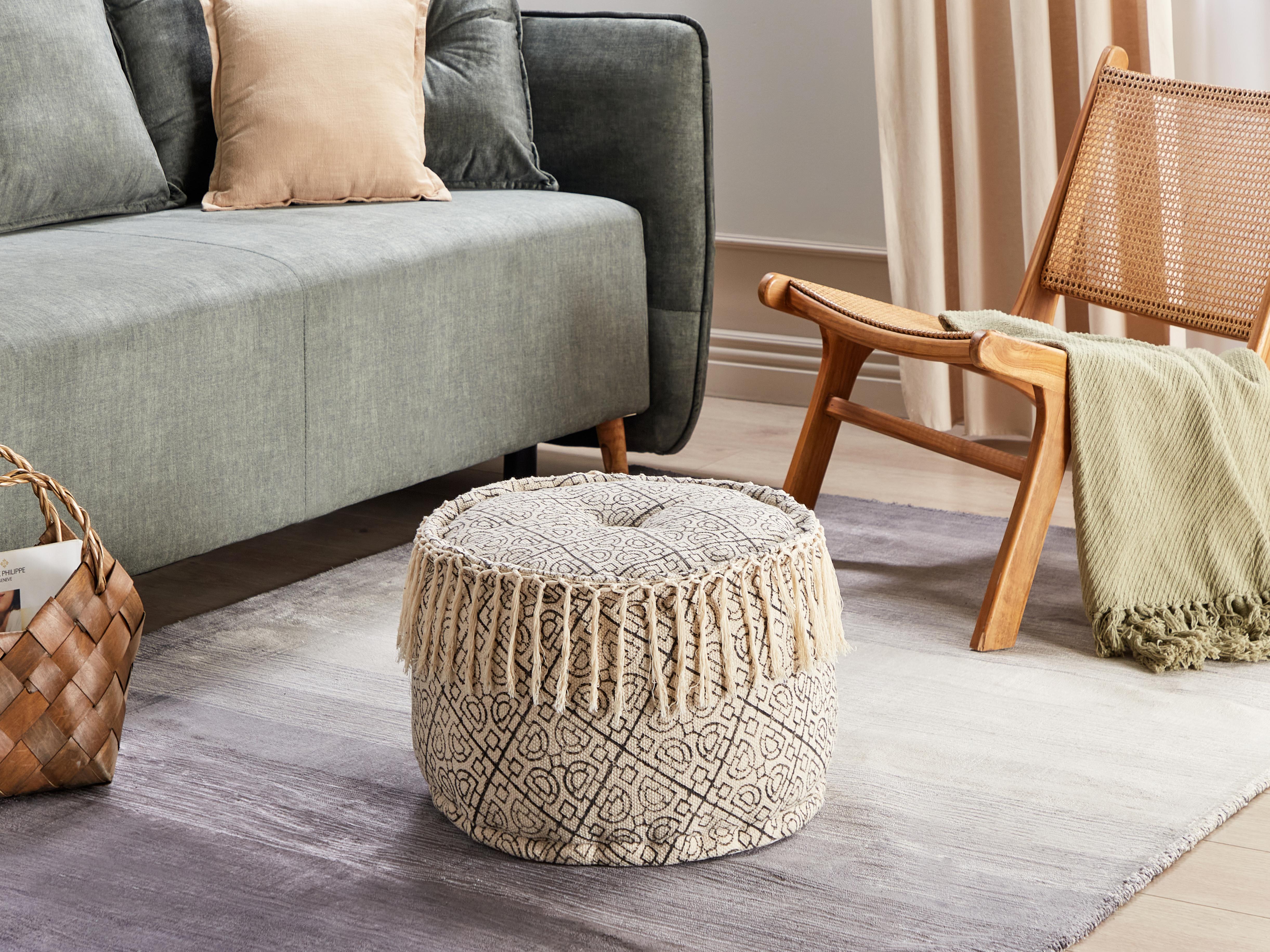 Poef SONATI Katoen Beige