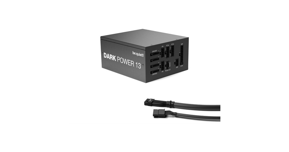 be quiet!Dark Power 13 modulaire 1000 watt voeding   (Zwart, 1x 12VHPWR, 4x PCIe)
