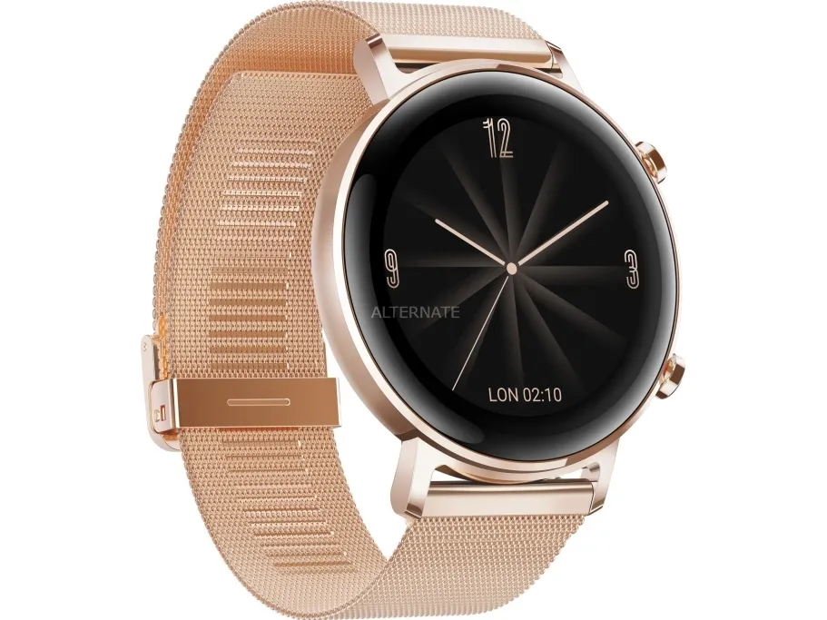 [OUTLET] - Huawei GT 2 (42 mm) 1.2”, Smart watch, GPS (satellite), AMOLED, Touchscreen, Heart rate monitor, Activity monitoring 24/7, Waterproof, Bluetooth, Refined Gold