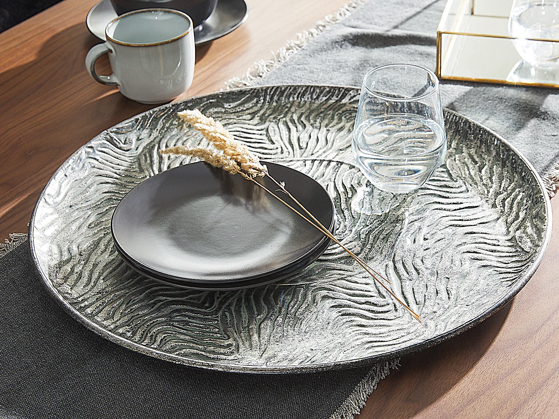 Decoratief dienblad KITNOS Metaal Zilver