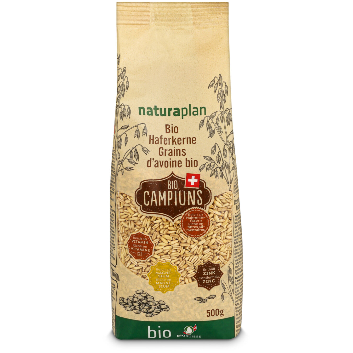 Naturaplan Bio Campiuns Schweizer Haferkerne