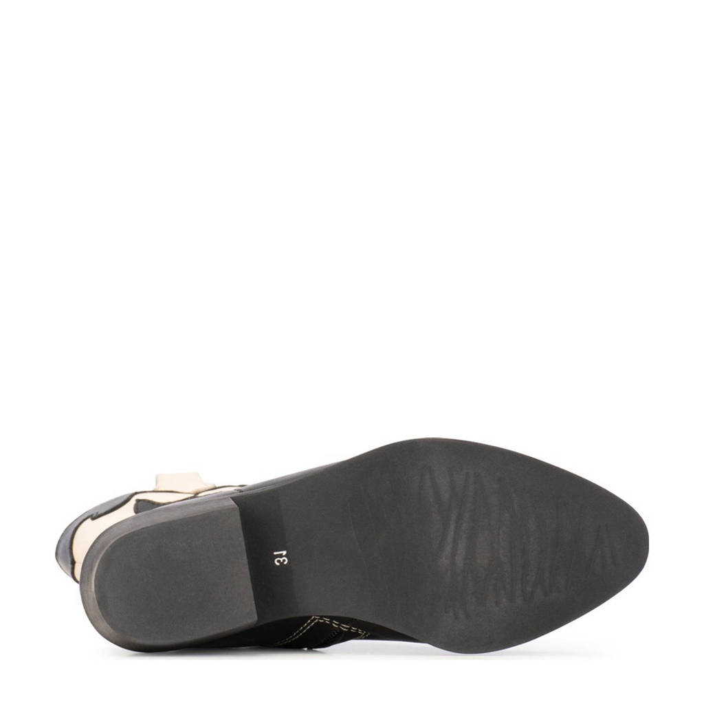 PS Poelman Nolialeren cowboylaarzen zwart/beige