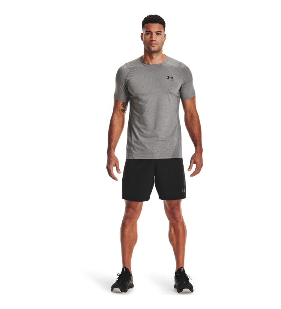 Camiseta Under Armour HeatGear Armour Fitted de manga curta, cinza