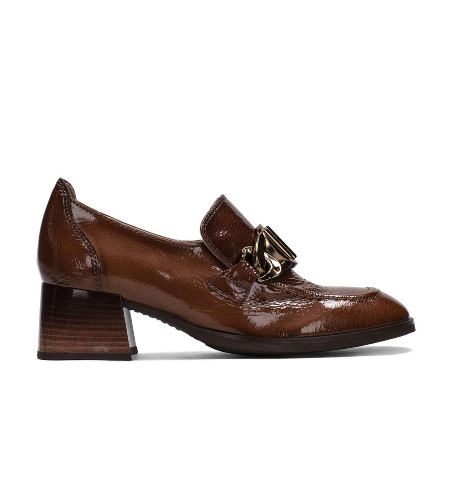 Sapatos Hispanitas Charlize em couro marrom - Salto de 4,5 cm -