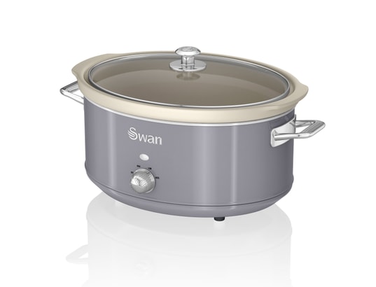 SWAN - Multicuiseur Sf17031grneu retro mijoteuse 6,5l poêle amovible en céramiqu...
