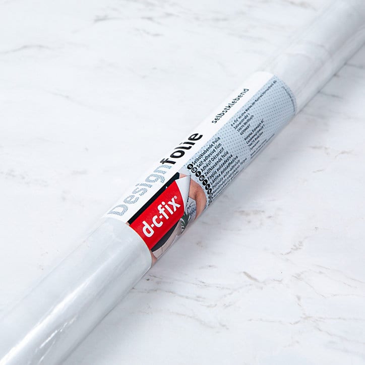 Film adhésif décoratif D-C-Fix Marmor Romeo matt white PVC avec adhésif Béton Lisse Mat et satiné blanc L. 21 x l. 90 cm