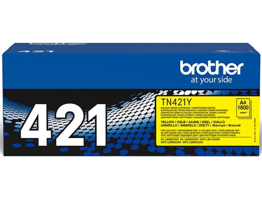 BROTHER - Cartouche toner TN421Y Jaune Jusqu'à 1800 pages