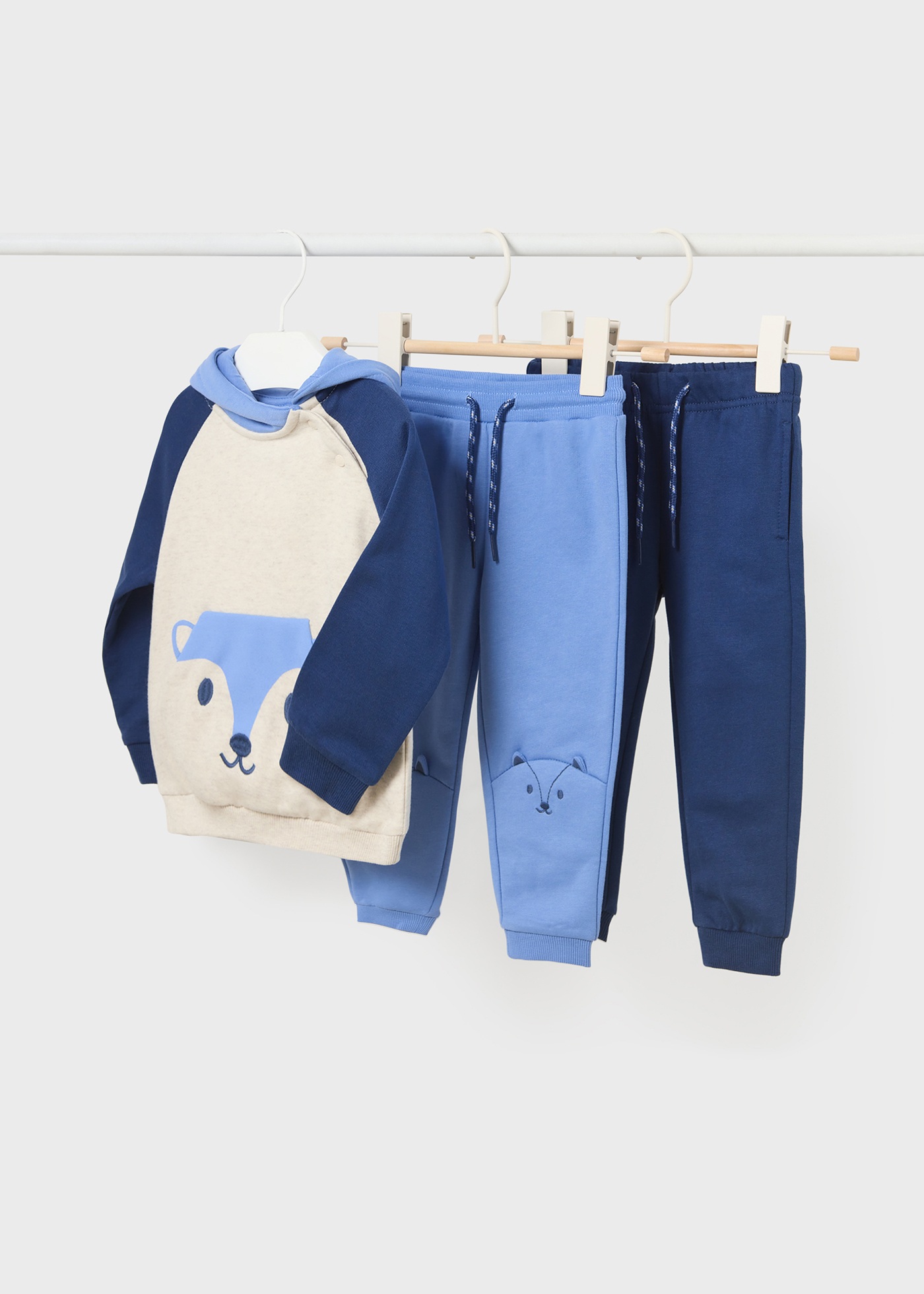 Conjunto de moletom infantil de 3 peças