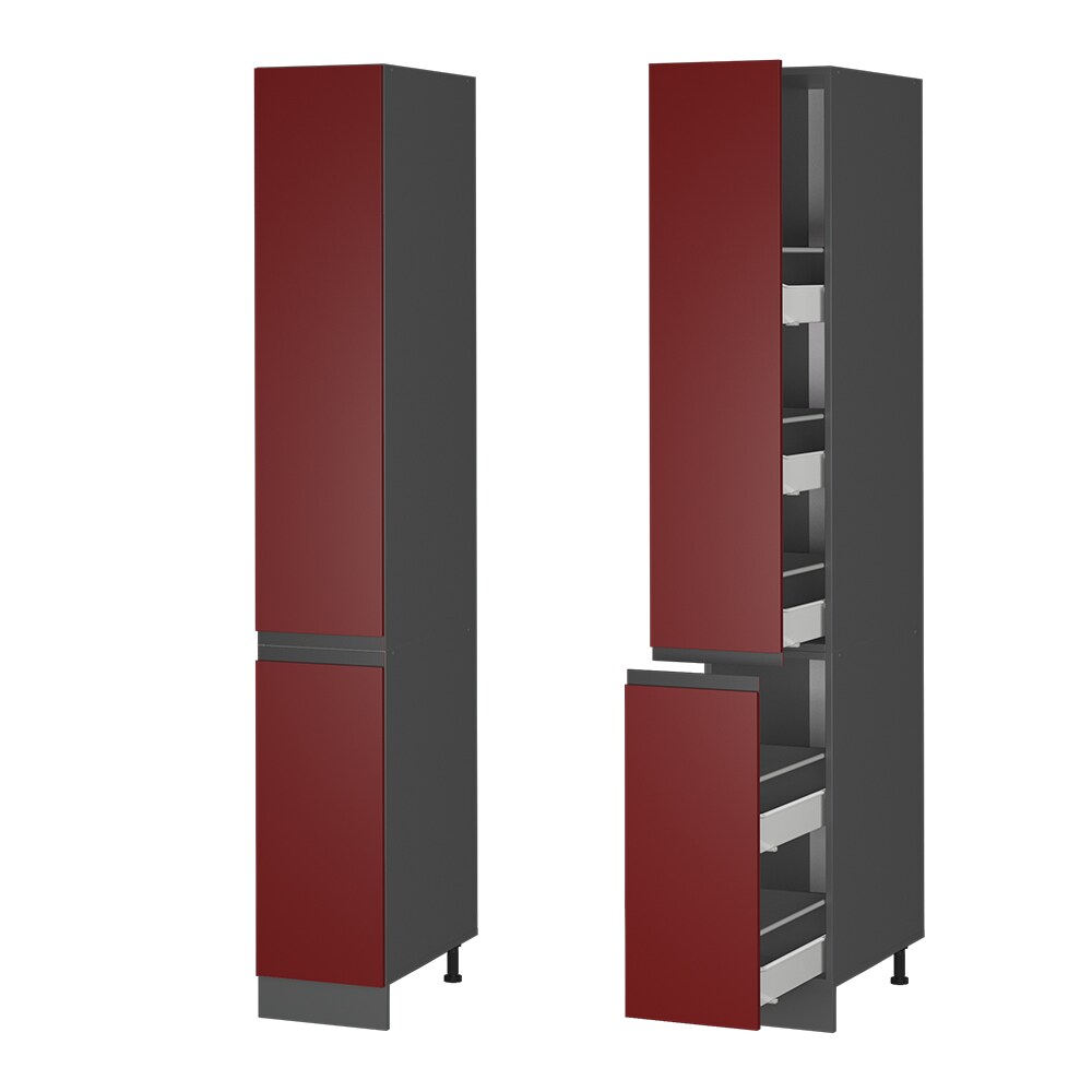 Vicco Apothekerhochschrank Küchenschrank Küchenmöbel R-Line J-Shape Anthrazit Rot 30 cm modern