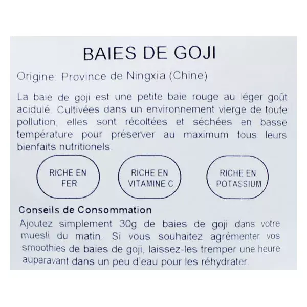 Bagas de Goji Orgânicas Valebio 150g