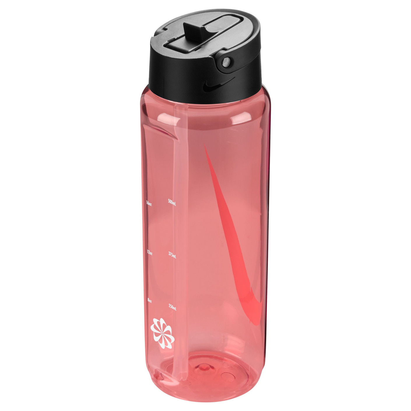 Nike TR Renew Recharge Straw Bidon 700ML Lichtrood Zwart Wit