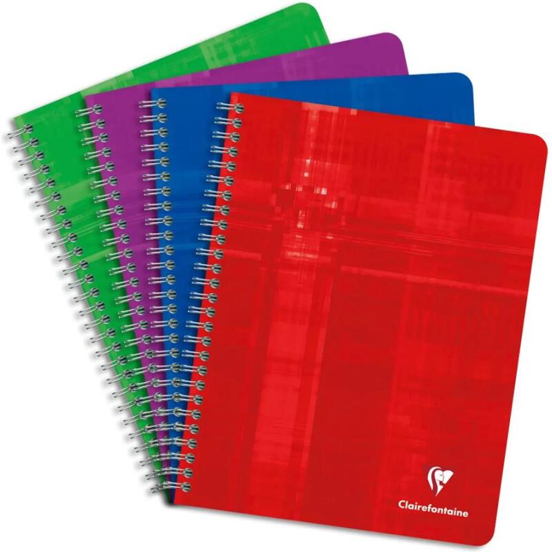 Cahier reliure intégrale 17x22 cm 224 pages petits carreaux - Assortis