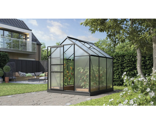 Vitavia Comet 3800 kas, dubbelwandige polycarbonaat panelen 4 mm, 195 x 195 cm, zwart