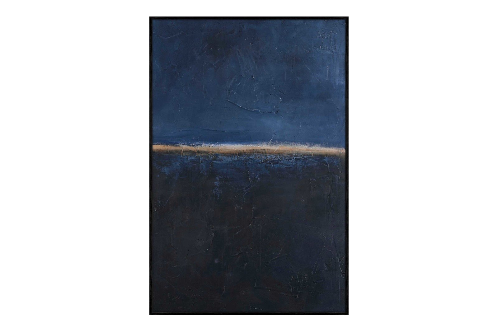 Edge blue 100x150 cm Black Frame