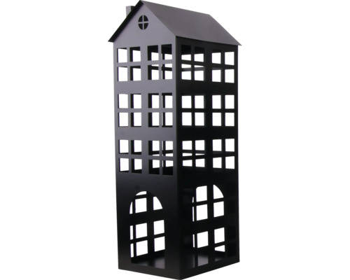 Lantaarnhuis Lafiora Metaal 22 x 22 x 61,5 cm Zwart