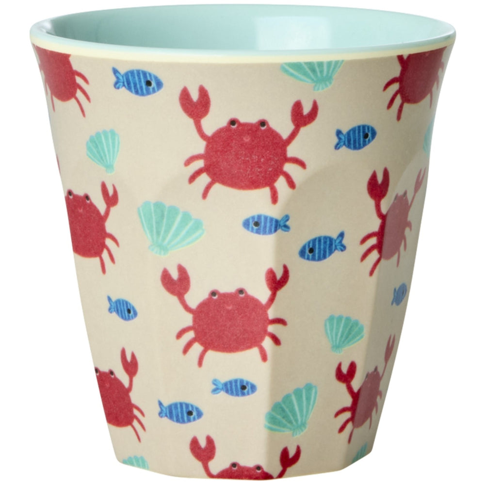 Køb Rice Blue Ocean Print Melamine Kopper Small 6 Pak 160 Ml