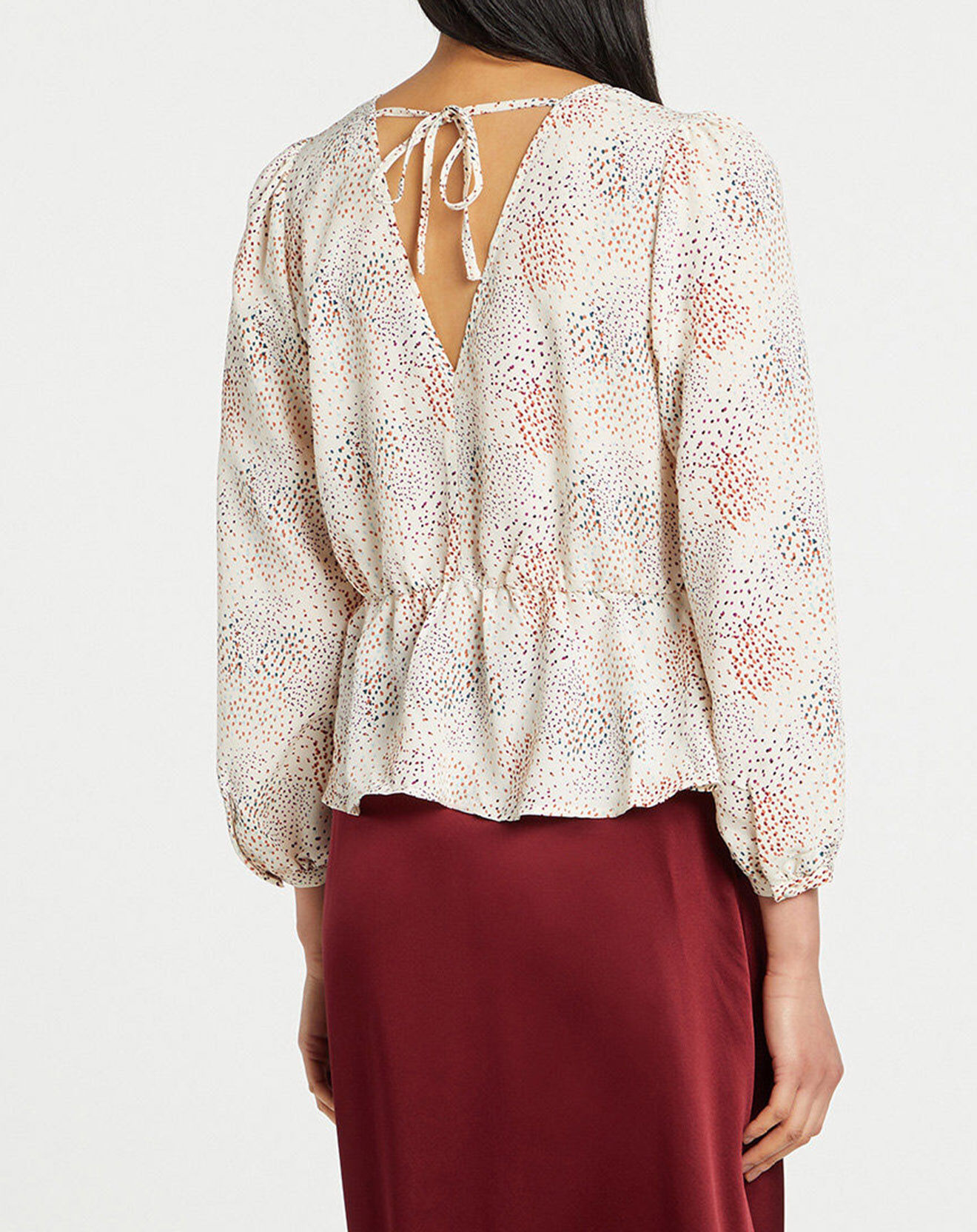 Galeries Lafayette Blouse fluide Gala imprimée beige clair
