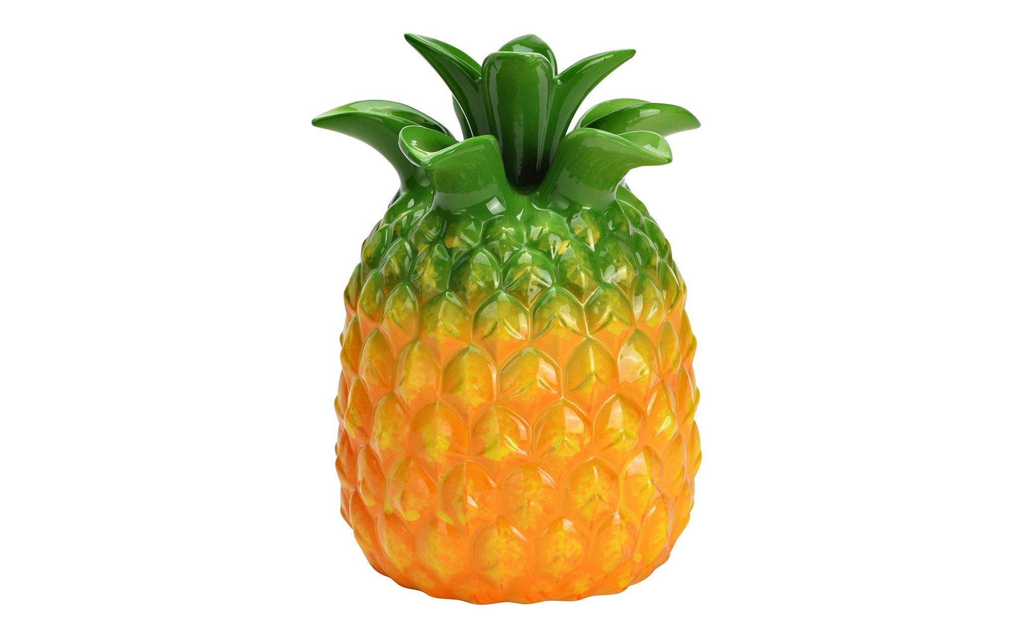 Vase Ananas 21 cm, Gelb/GrünVase im Ananas Design