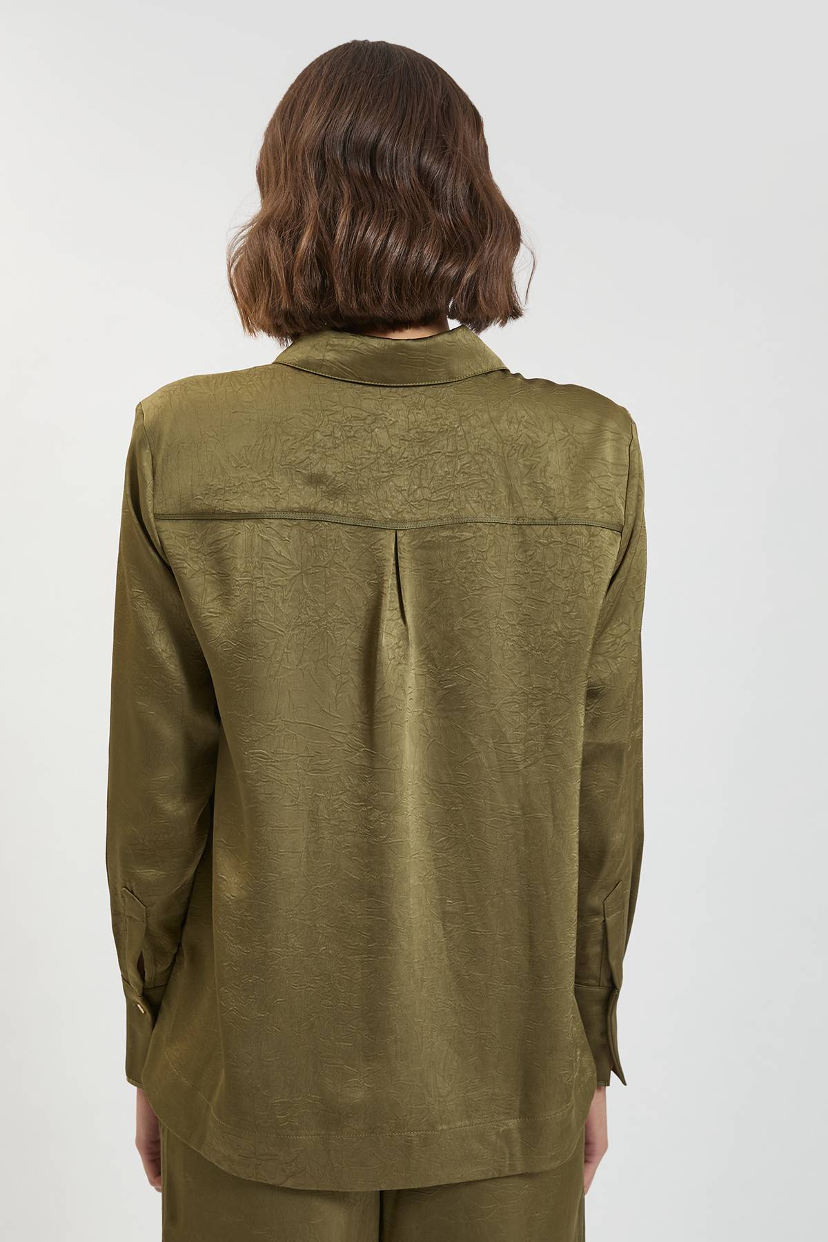 KarenMillen Chemise Ample En Satin Martelé Tissé