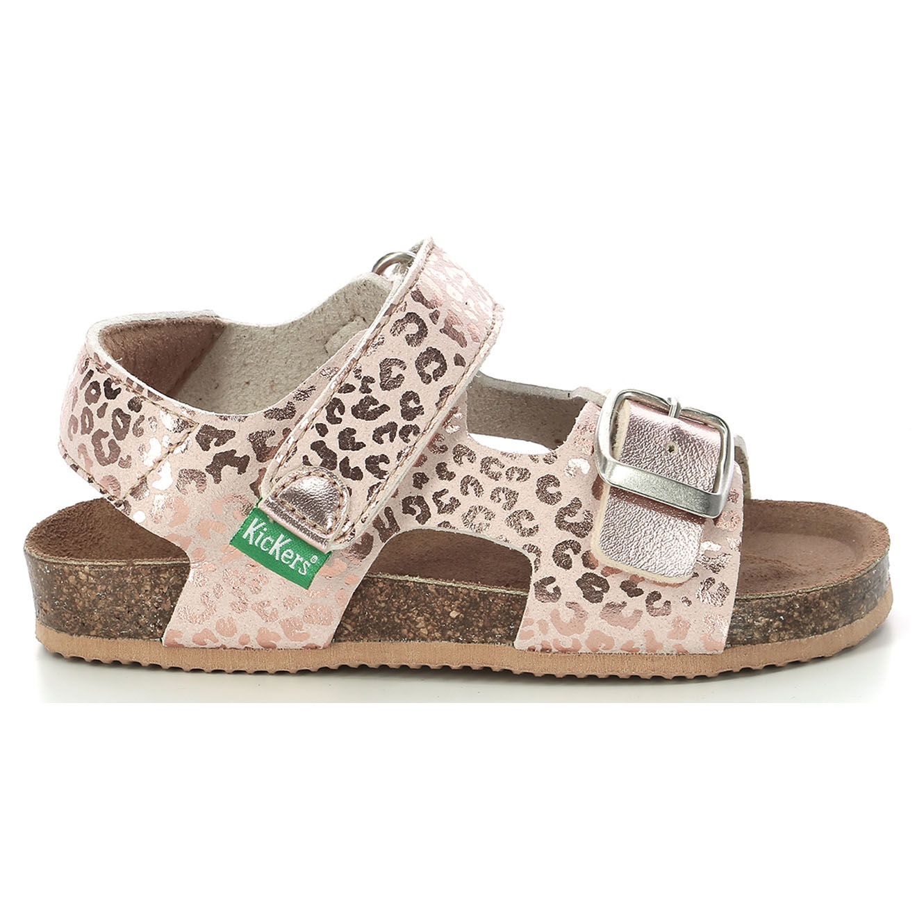 Kickers Sandales Fuxio rose clair/léopard