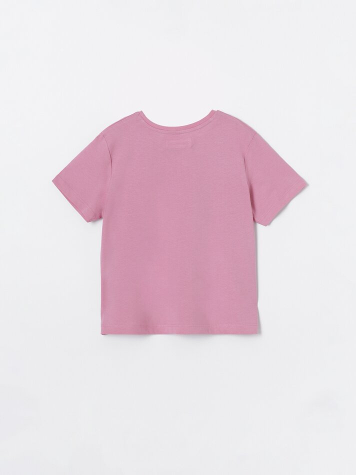 Pacote com 4 camisetas lisas de manga curta - Lilás