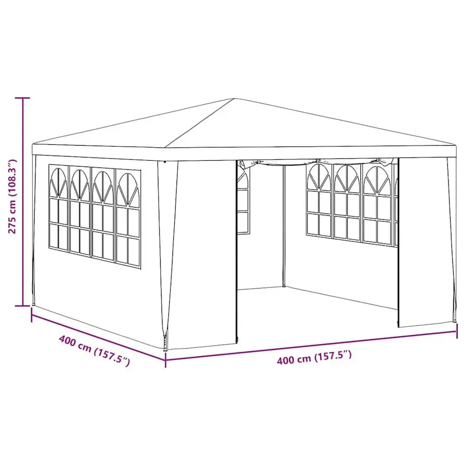 vidaXL - Partytent - Groen - Polyetheen