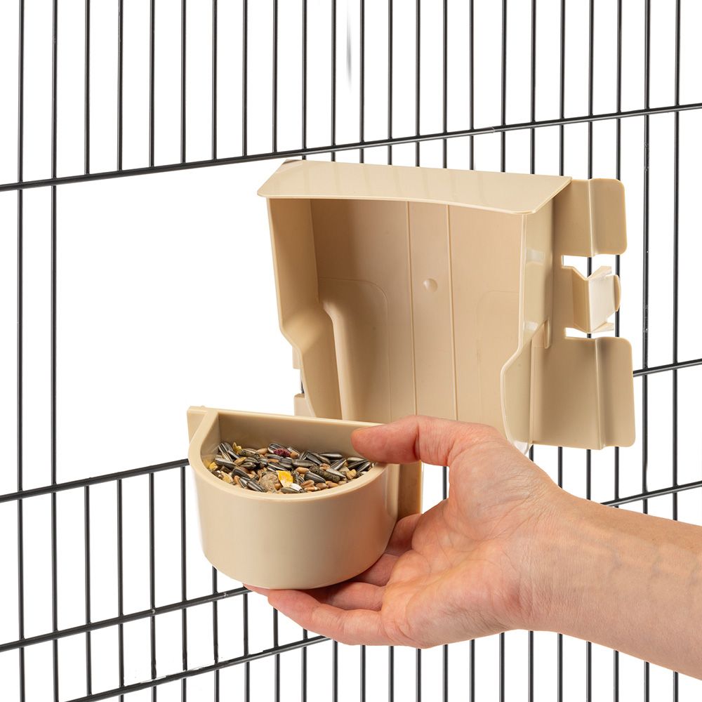 Cage à oiseaux perruches et calopsites greta avec dessus qui s'ouvre, accessoires inclus